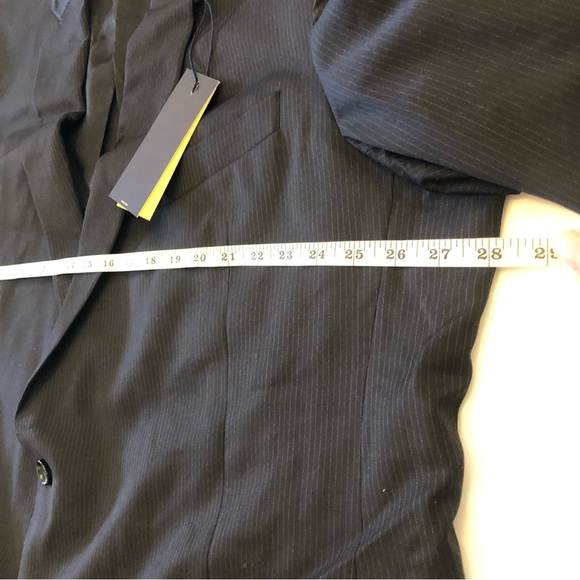 Stafford® Executive Super 100 Wool Classic Black Blazer Suit Jacket 54 B&T BLong - Picture 12 of 16